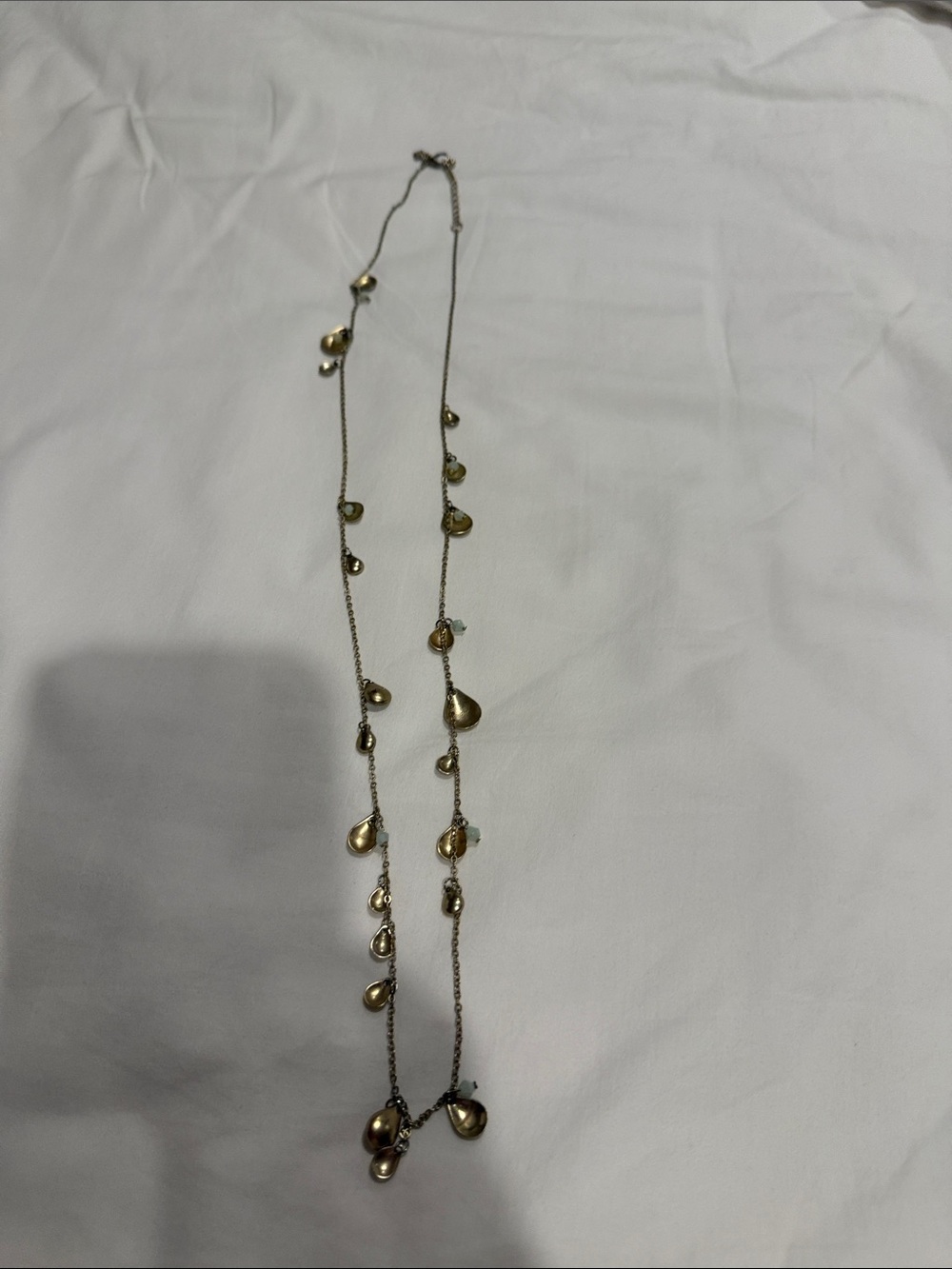 Banana Republic Gold Teardrop Accent Station Necklace